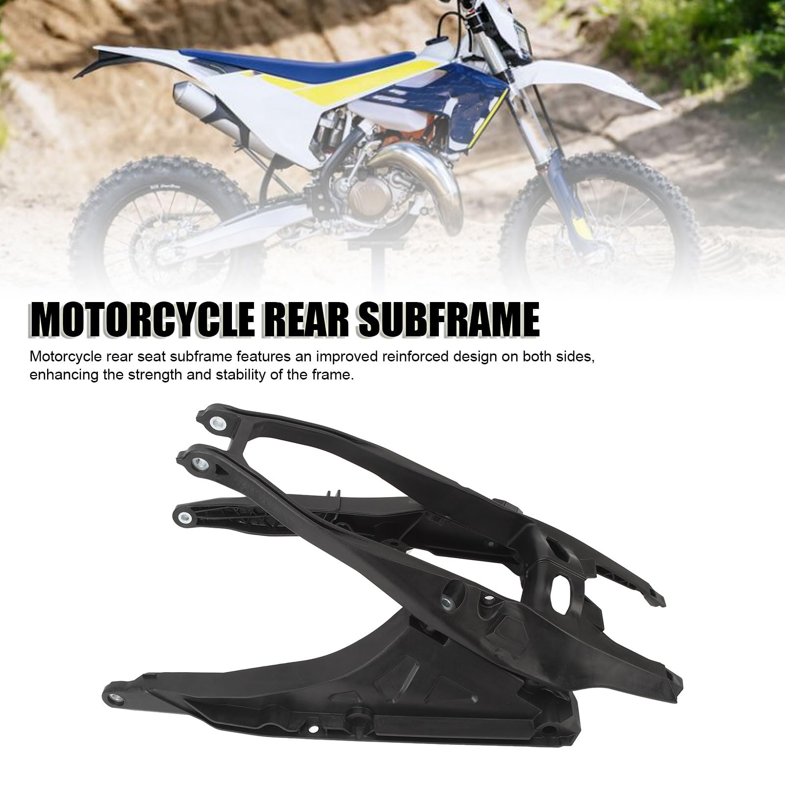 Grcfumo Motorcycle Rear Subframe, Rear Seat Stay Support Tray Shelf, Motorcycle Sub Frame, Motorcycle Strengthen Subframe for TX125 FC250 FC350 FC450 FE250 von Grcfumo