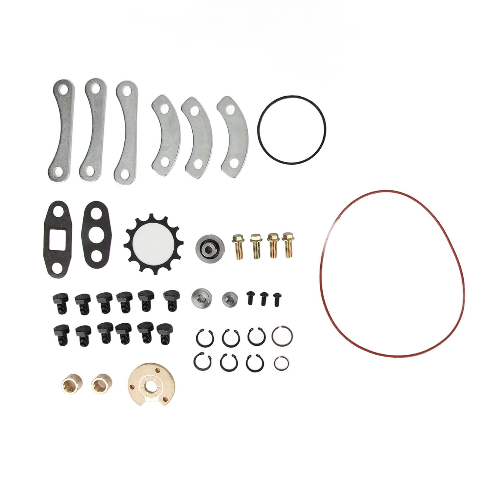 Grcfumo Turbolader-Umbausatz, Turbolader-Umbausatz aus Metalllegierung, stabile Konstruktion, Turbodichtungs-Reparatursatz für T3 T4 T04E T04B Turbolader von Grcfumo