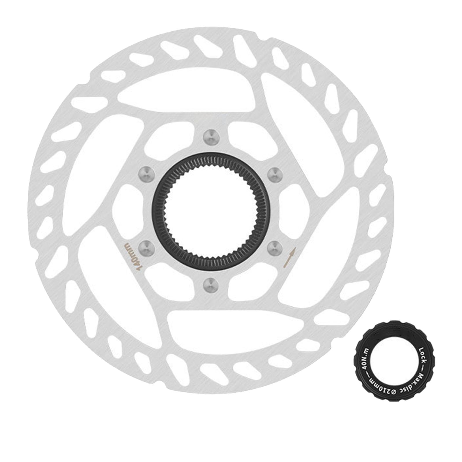 Greabuy Centerlock Scheibenbremsrotor für Fahrräder, 140 mm, 160 mm, 180 mm, 203 mm, Mountainbikes, Metall, Mittelschloss, Fahrräder, Bremsen von Greabuy