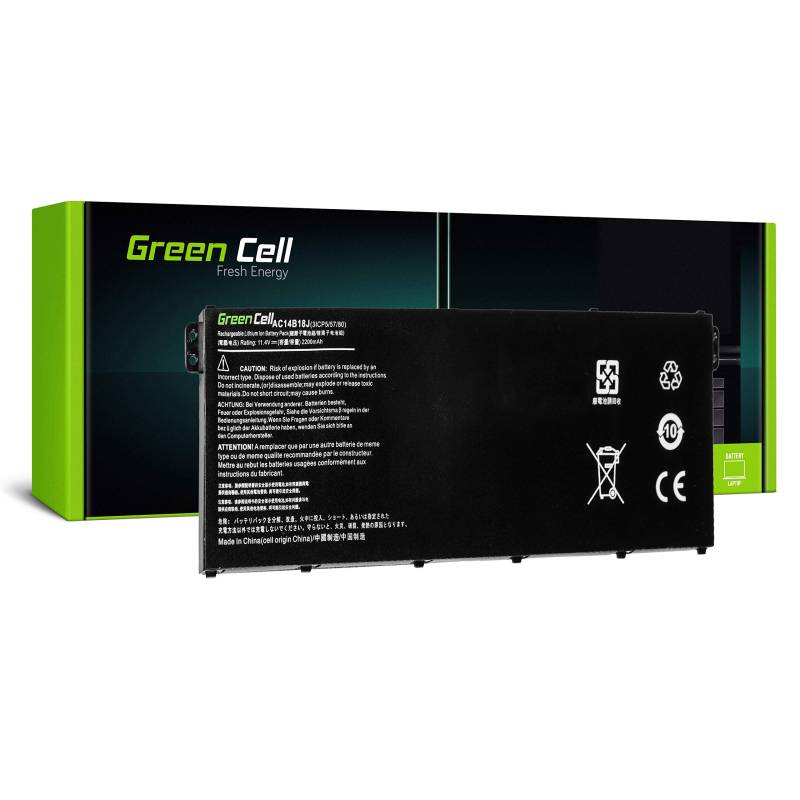 GC® AC14B13J AC14B18J Akku für Acer Aspire ES1-111M ES1-131 ES1-521 ES1-522 ES1-531 ES1-533 ES1-571 ES1-731 ES1-731G, Acer Chromebook 11 CB3-111 13 CB5-311, Acer Extensa 2519 von Green Cell