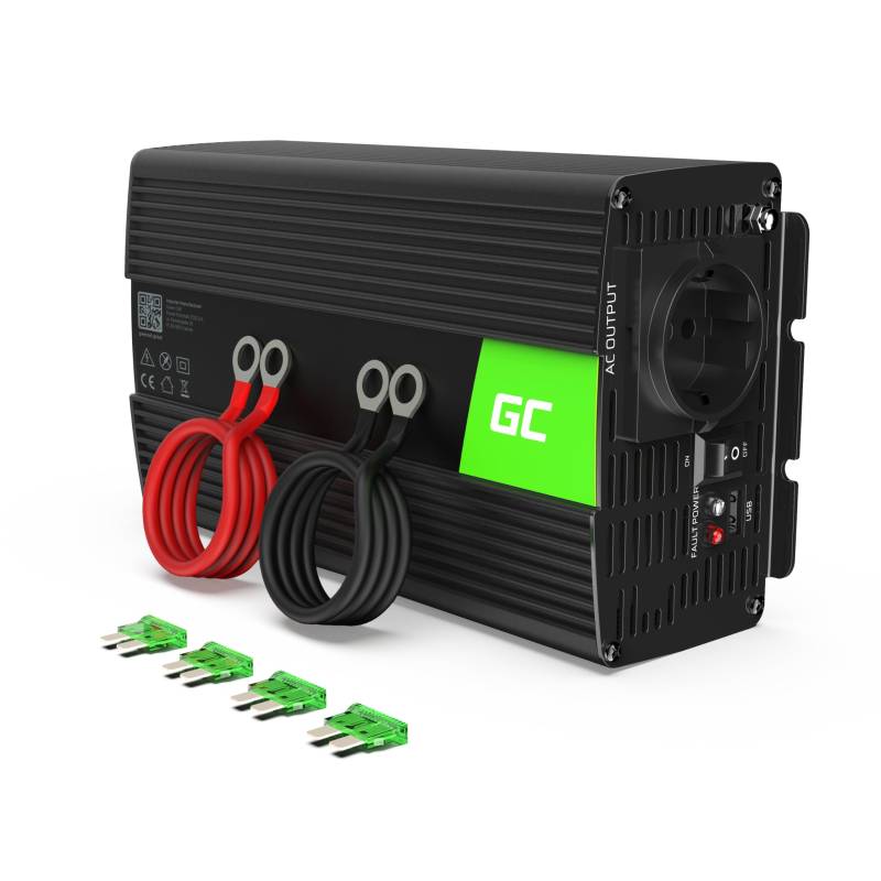 Green Cell® 1000W/2000W 12V auf 230V Volt kfz Spannungswandler Wechselrichter Power Solar Inverter DC AC Umwandler Stromwandler Fahrzeuge Wohnwagen Auto Modifizierte Sinus Sine Wave Autoladegerät von Green Cell