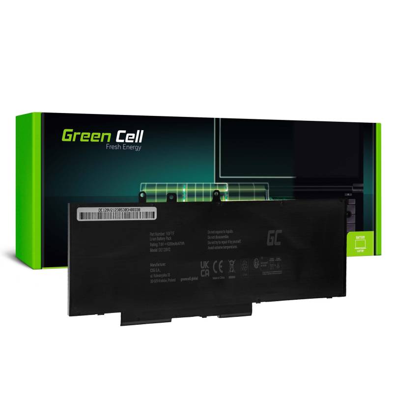 Green Cell 93FTF GJKNX 451-BBZG 083XPC Akku für Dell Latitude 5280 5290 5480 5490 5491 5495 5580 5590 5591 Precision 3520 3530 Laptop (6000mAh 7.6V) von Green Cell