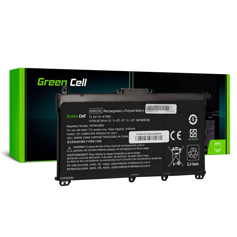 Green Cell HW03XL L97300-005 Akku für HP 250 G9 255 G8 255 G9 17-CN 17-CP Pavilion 15-EG 15-EG1103NW Laptop (4150mAh 11.4V Schwarz) von Green Cell