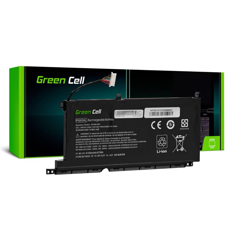 Green Cell PG03XL L48495-005 Akku für HP Pavilion 15-EC 15-EC0017NW 15-EC1087NW 15-EC2504NW 15-DK 15-DK2315NW 16-A 16-A0007NW Laptop (4150mAh 11.4V Schwarz) von Green Cell