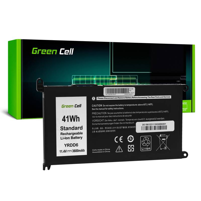 Green Cell YRDD6 1VX1H Akku für Dell Inspiron 5493 5485 5491 5584 5593 5590 Vostro 5581 3491 Laptop (3600mAh 11.4V Schwarz) von Green Cell