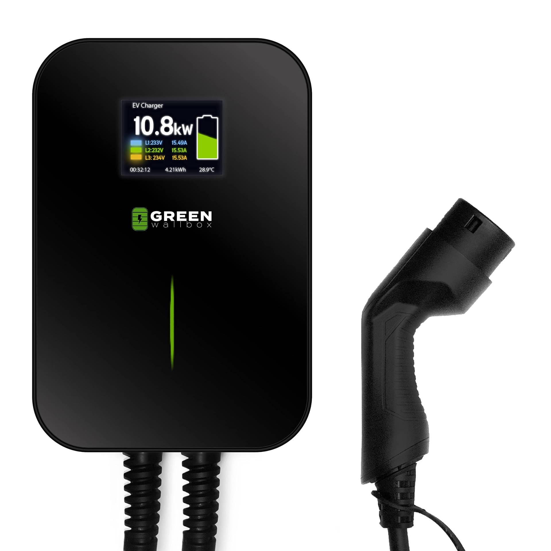 Wallbox 11kw - Ev charger - Typ 2 Ladekabel - Ladestation - für Elektroauto von Green Wallbox