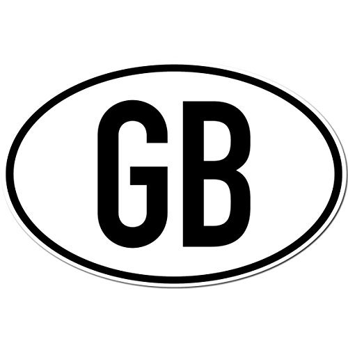 GreenIT 2 Stück Aufkleber Sticker Länderkennzeichen GB England Auto Pkw Bus LKW Anhänger Zeichen Symbol von GreenIT