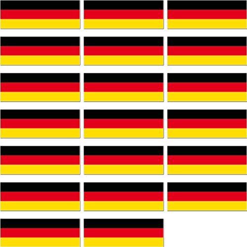 GreenIT 20 Stück 4,2cm BRD Deutschland Flagge Fahne RC Modellbau Mini Aufkleber Sticker Modellbauaufkleber von GreenIT