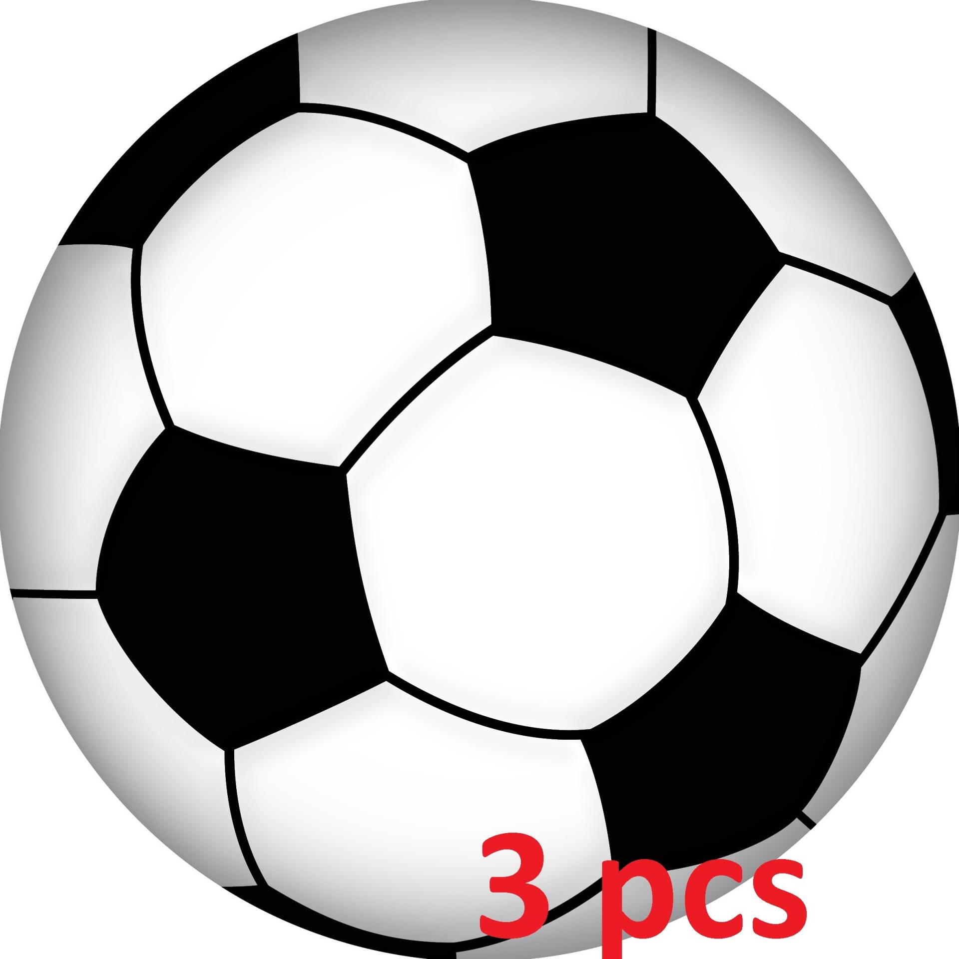 GreenIT 20cm Aufkleber Sticker Ball Bälle Fußball Deko Fan Dekoration Fußbälle Fußballaufkleber Fußballsticker EM WM (3) von GreenIT