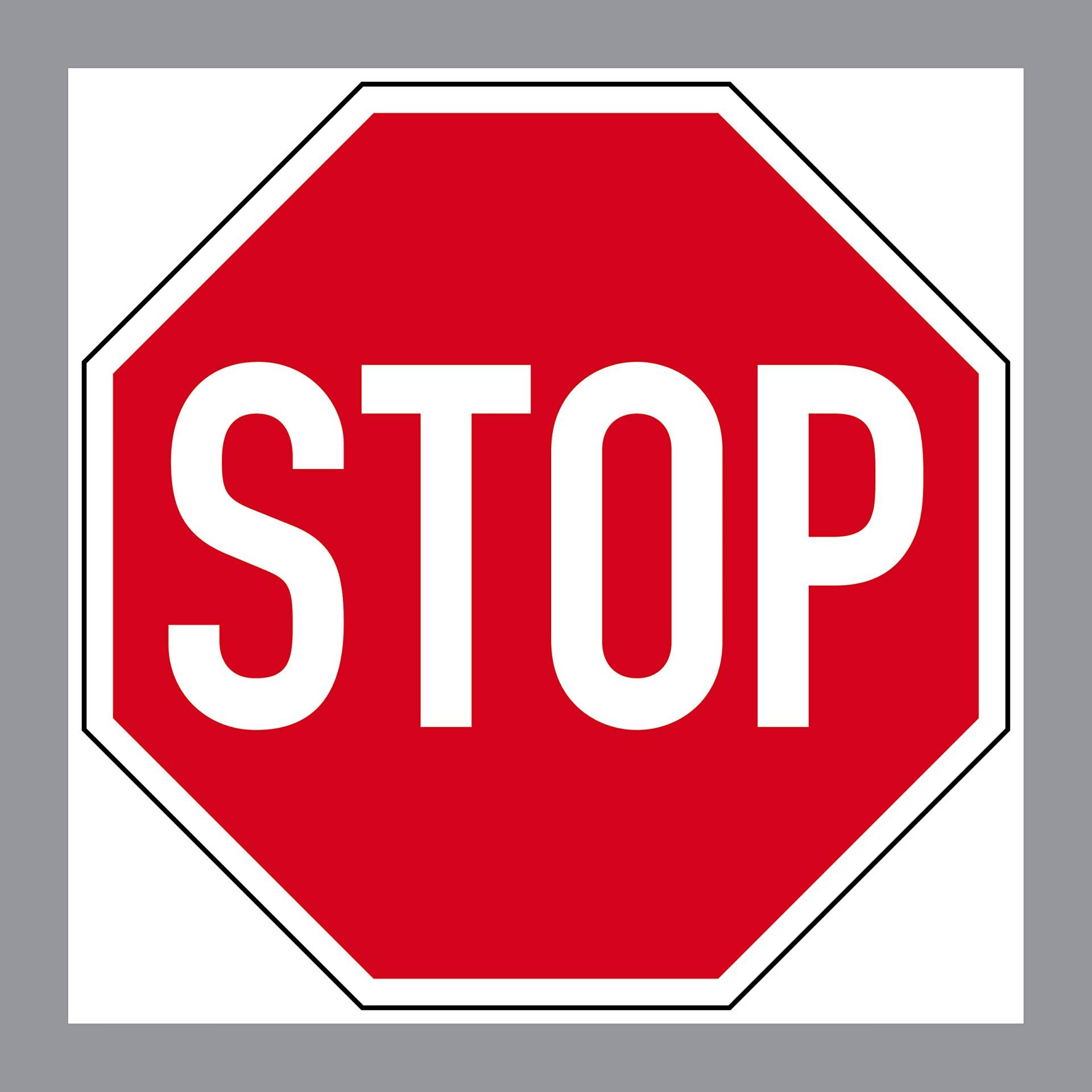 GreenIT Aufkleber 10cm Stop Sticker als Warnhinweis Halt Achtung Nicht weiter Bitte 4061963009659 von GreenIT