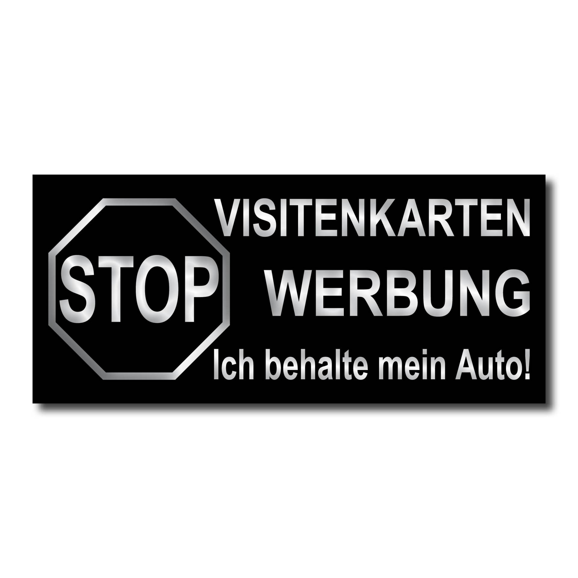 GreenIT Aufkleber Sticker Nix Auto ich behalte Stop Visitenkarten Werbung anstecken verboten (20) von GreenIT