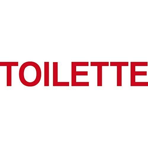 Toilette Schriftzug für Tür Beschriftung Damen Herren WC Hinweis Aufkleber die Cut Tattoo Deko Folie (Toilette 35cm rot) von GreenIT