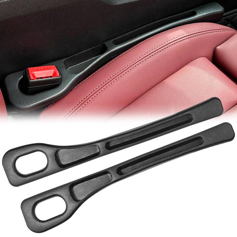 GreenYeah Autositz-Spaltfüller, 2 Stück Car Seat Gap Filler, Autositz Lückenfüller, Car Seat Gap Filler Universal Autositz, Universal Auto Sitzlückenfüller für Die Meisten Modelle von Autos (Black) von GreenYeah