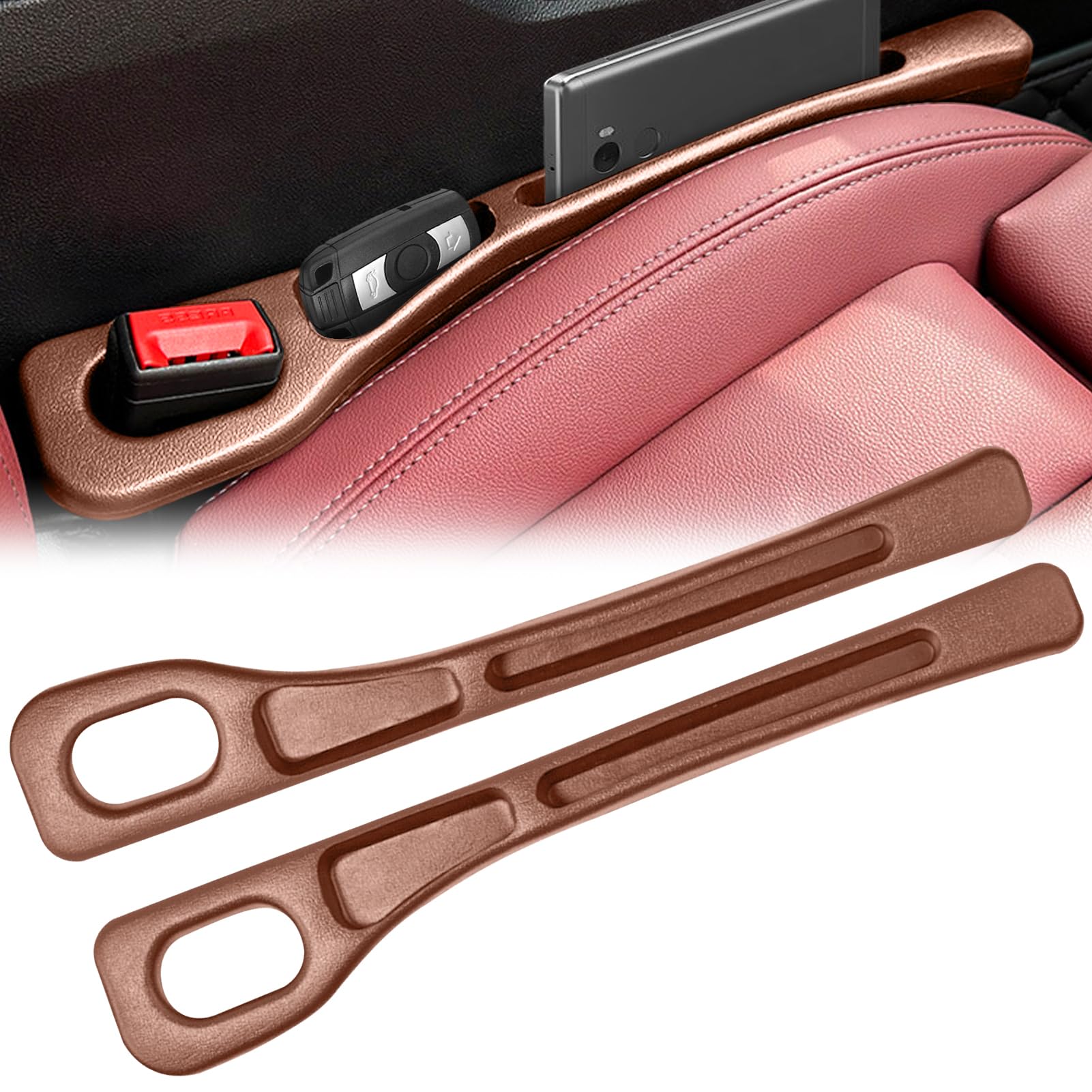 GreenYeah Autositz-Spaltfüller, 2 Stück Car Seat Gap Filler, Autositz Lückenfüller, Car Seat Gap Filler Universal Autositz, Universal Auto Sitzlückenfüller für Die Meisten Modelle von Autos (C) von GreenYeah