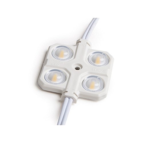 Modul 2W 150Lm 6000ºK 4 LEDs PRO 5630 eingespritzt IP67 optisch 50.000H [RA-BL-5630W04-LENS-R-CW] | Greenice von Greenice