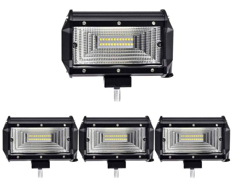 ALPHA DIMA 4X LED Arbeitsscheinwerfer 72W Zusatzscheinwerfer IP67 Wasserdicht Offroad Scheinwerfer 12V 24V Auto Arbeitslicht von Greenmigo