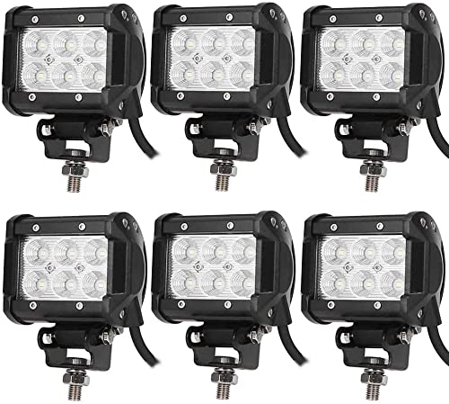 ALPHA DIMA 6X 18W LED 1800LM 6000K 12V 24V Arbeitslicht Offroad Flutlicht Reflektor Scheinwerfer IP67 Arbeitsscheinwerfer von Greenmigo