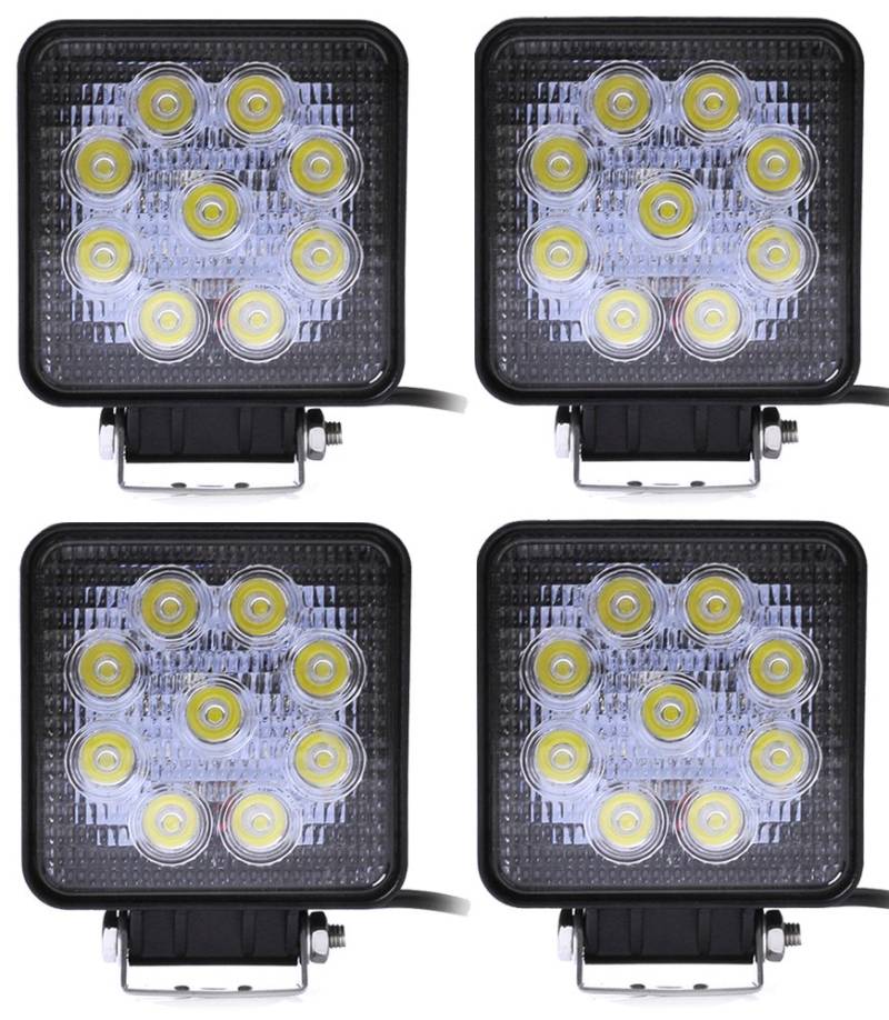 Alpha DIMA 4X 27W LED Scheinwerfer Flutlicht Rückfahrscheinwerfer IP67 Wasserdicht Arbeitsscheinwerfer 12V 24V von Greenmigo