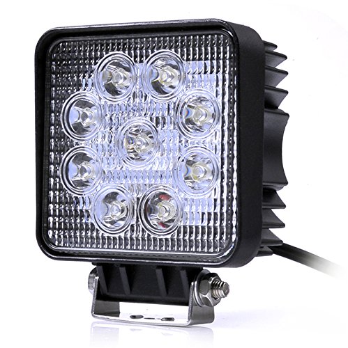 Greenmigo 27W LED Lampe Scheinwerfer kaltweiß Spot wasserfest IP67 Arbeitsscheinwerfer Rücklicht für KFZ viereckig von Greenmigo