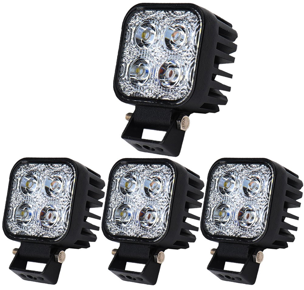 4X 12W LED Arbeitsscheinwerfer IP67 Offroad Lampe Scheinwerfer LED Arbeitslicht 12V 24V Zusatzscheinwerfer Rückfahrscheinwerfer von Greenmigo