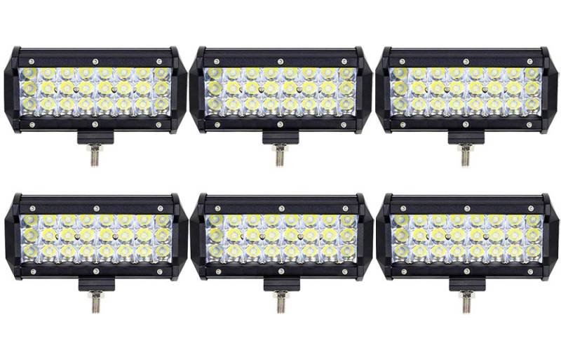 Greenmigo 6X 72W LED Arbeitsscheinwerfer Off-Road Scheinwerfer Fahrzeug Strahler IP67 Wasserdicht Zusatzscheinwerfer Flutlicht Auto Arbeitslicht 12V 24V von Greenmigo