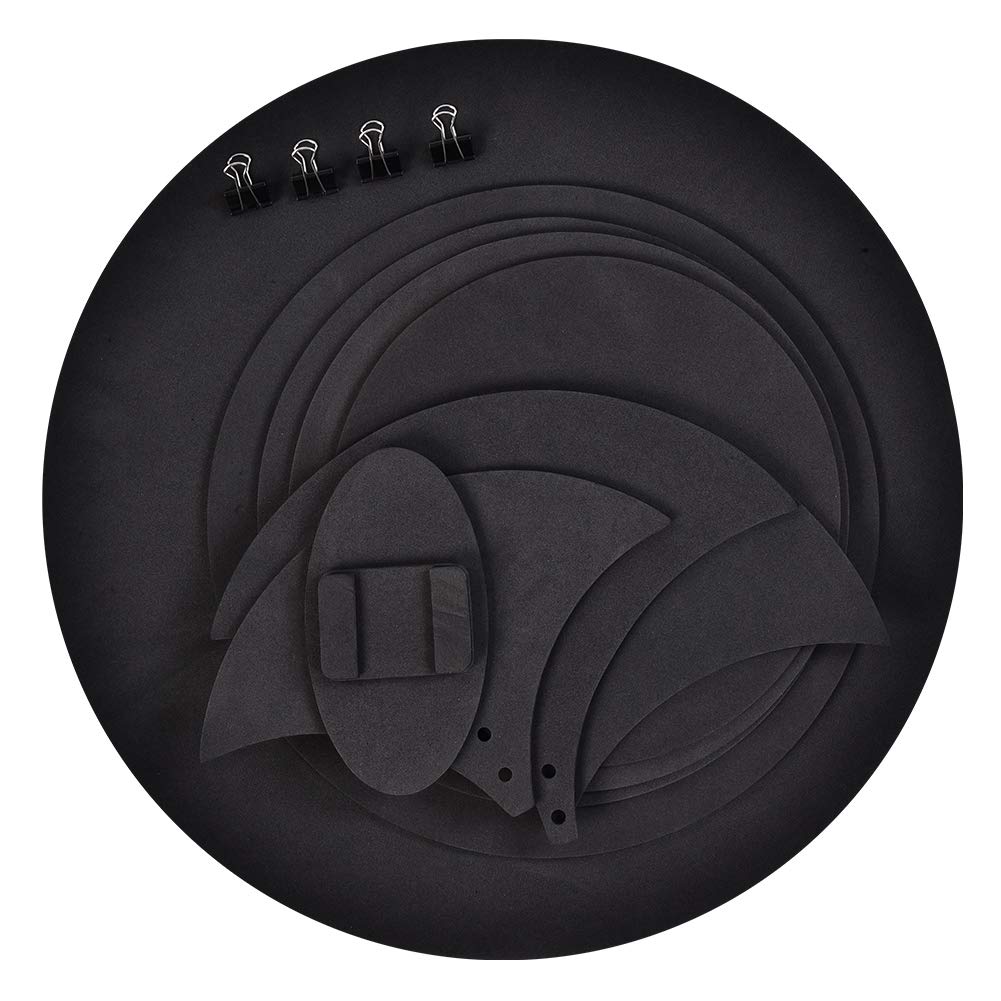 10 Stück 5mm Schwarz Drum Mute Pads, Schalldicht für Trommeln und Becken, aus elastischem Schaumstoff, perfekter Schalldämpfer für Drummer von Greensen