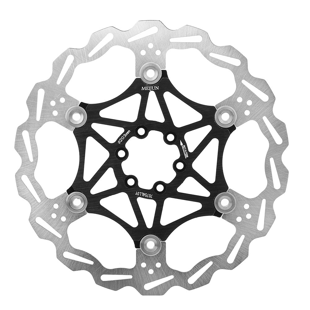 Bunte Bremsbeläge, 160/180/203 Mm Edelstahl-Fahrradscheibe für Mountainbike-Radfahren mit Schwimmender Bremse, Fahrradzubehör für Großartige Nasse und Trockene Eigenschaften von Greensen