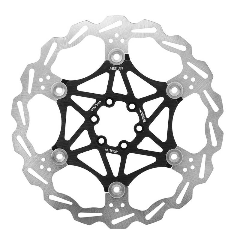 Bunte Bremsbeläge, 160/180/203 Mm Edelstahl-Fahrradscheibe für Mountainbike-Radfahren mit Schwimmender Bremse, Fahrradzubehör für Großartige Nasse und Trockene Eigenschaften von Greensen