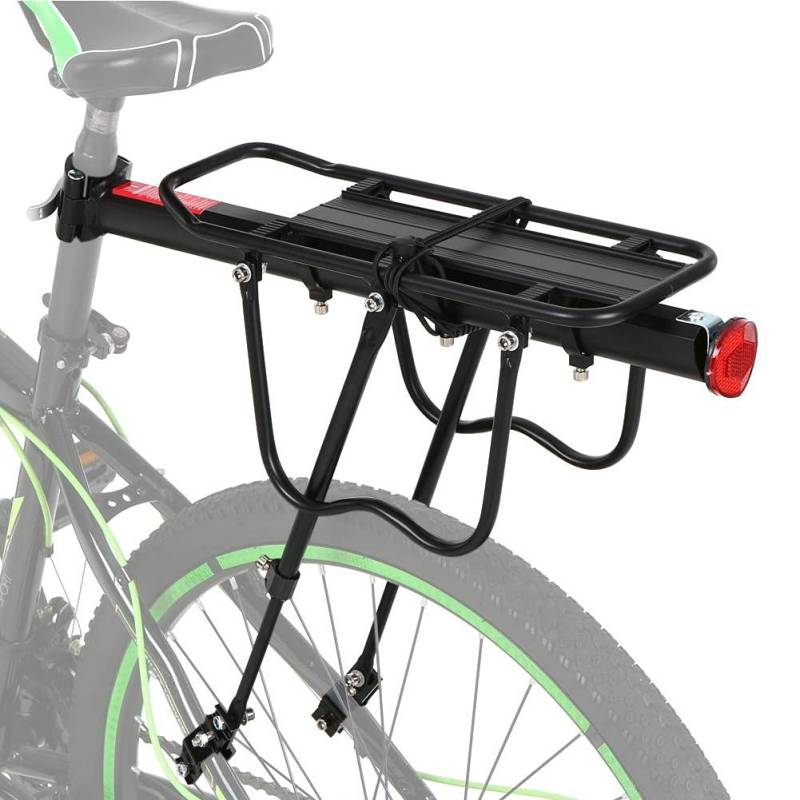 Greensen Fahrradträger Verstellbarer Fahrradträgerträger Gepäckträgerhalter aus Aluminiumlegierung, Fahrrad-Tourenträger, Gepäckträgerzubehör von Greensen