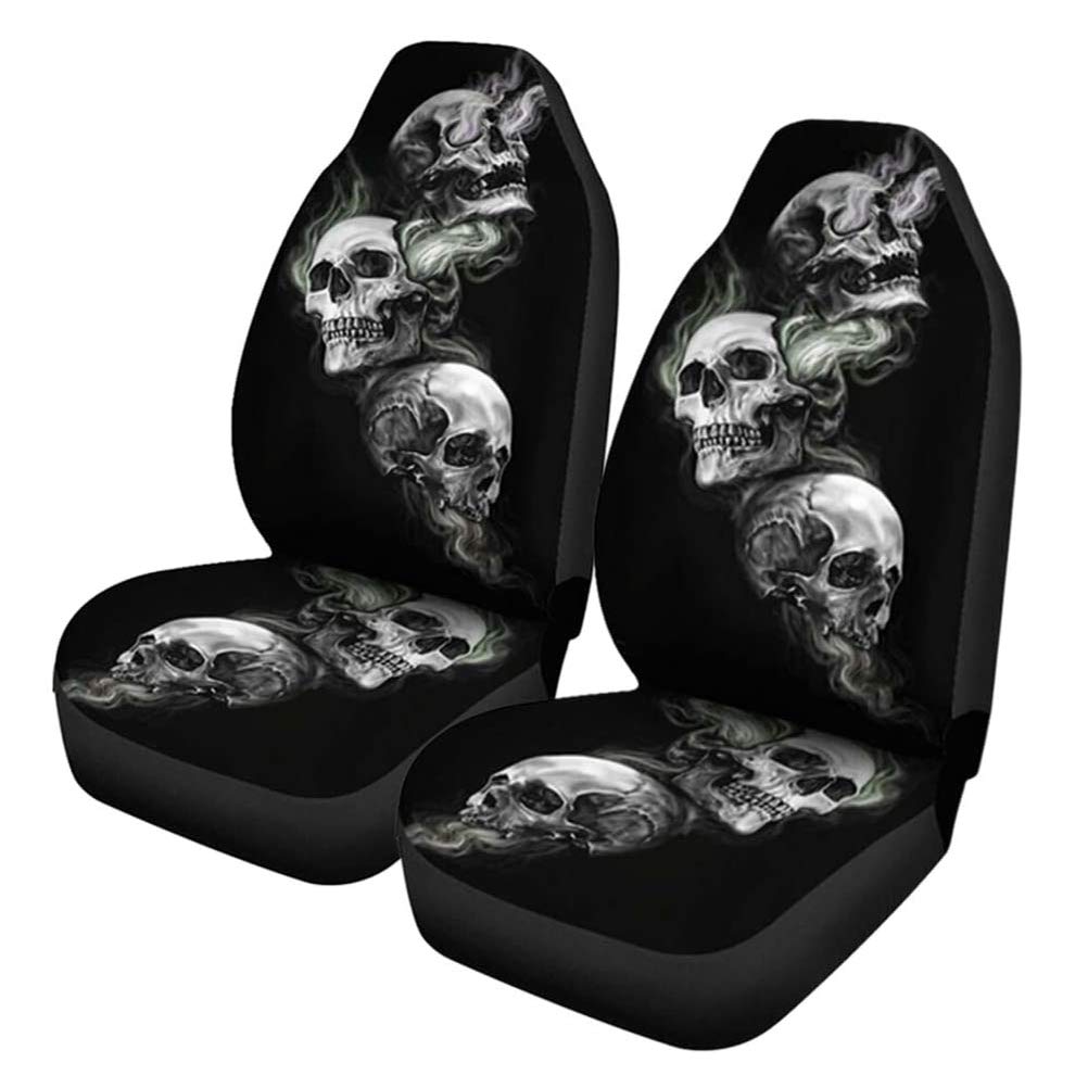 Greensen Halloween-Skelett-Autositzbezug, Wasserdicht, Atmungsaktiv, Schutz für Auto, LKW, SUV, Van, für Halloween-Themenpartys (Black #24) von Greensen