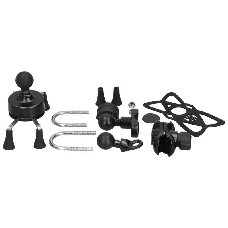 Greensen Handyhalter Set, Stabile universelle X-Design Telefonhalterung für Fahrradlenker, Handyhalter mit 13 Zubehörteilen für iPhone, Pixel, (B (schwarz)) von Greensen