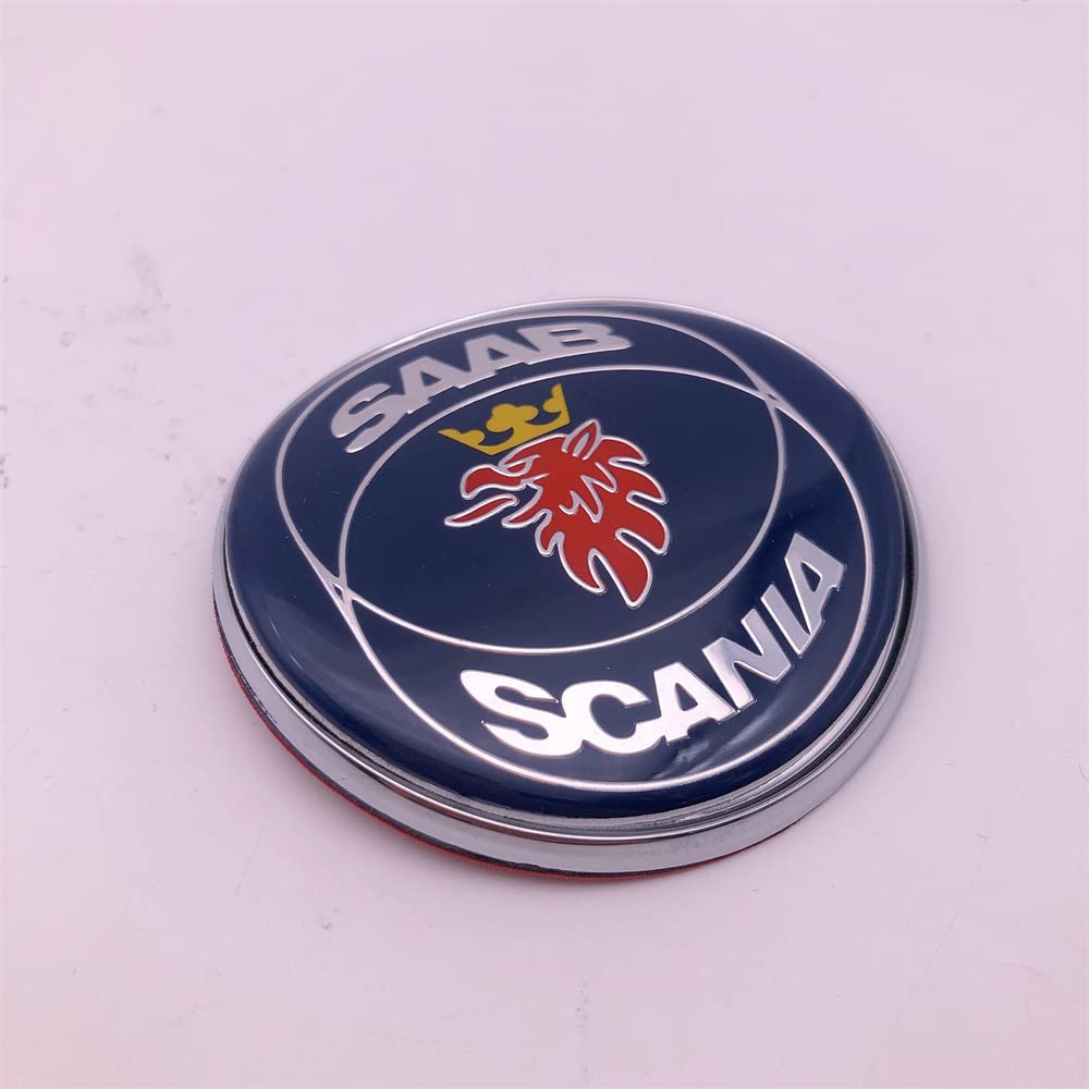 67 mm blau passend für Saab Scania 93 9-3 Cabrio 1998-2003 Auto Custom Heckklappe Heckklappe Haube Abzeichen Aufkleber von Grenric