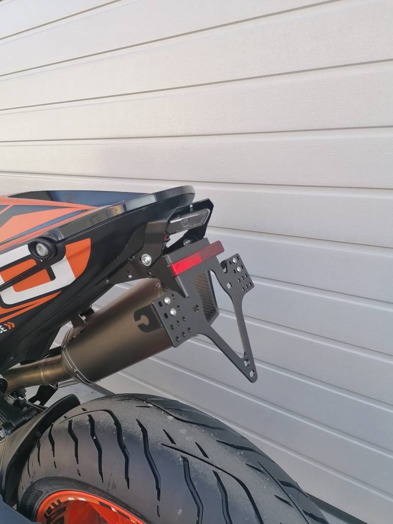 Kennzeichenhalter GroFaTec EVO Set für KTM 790 Duke / 890 Duke R Kennzeichenträger Nummernschild Träger Halter kurzes Heck Heckumbau 790duke890 von GroFaTec