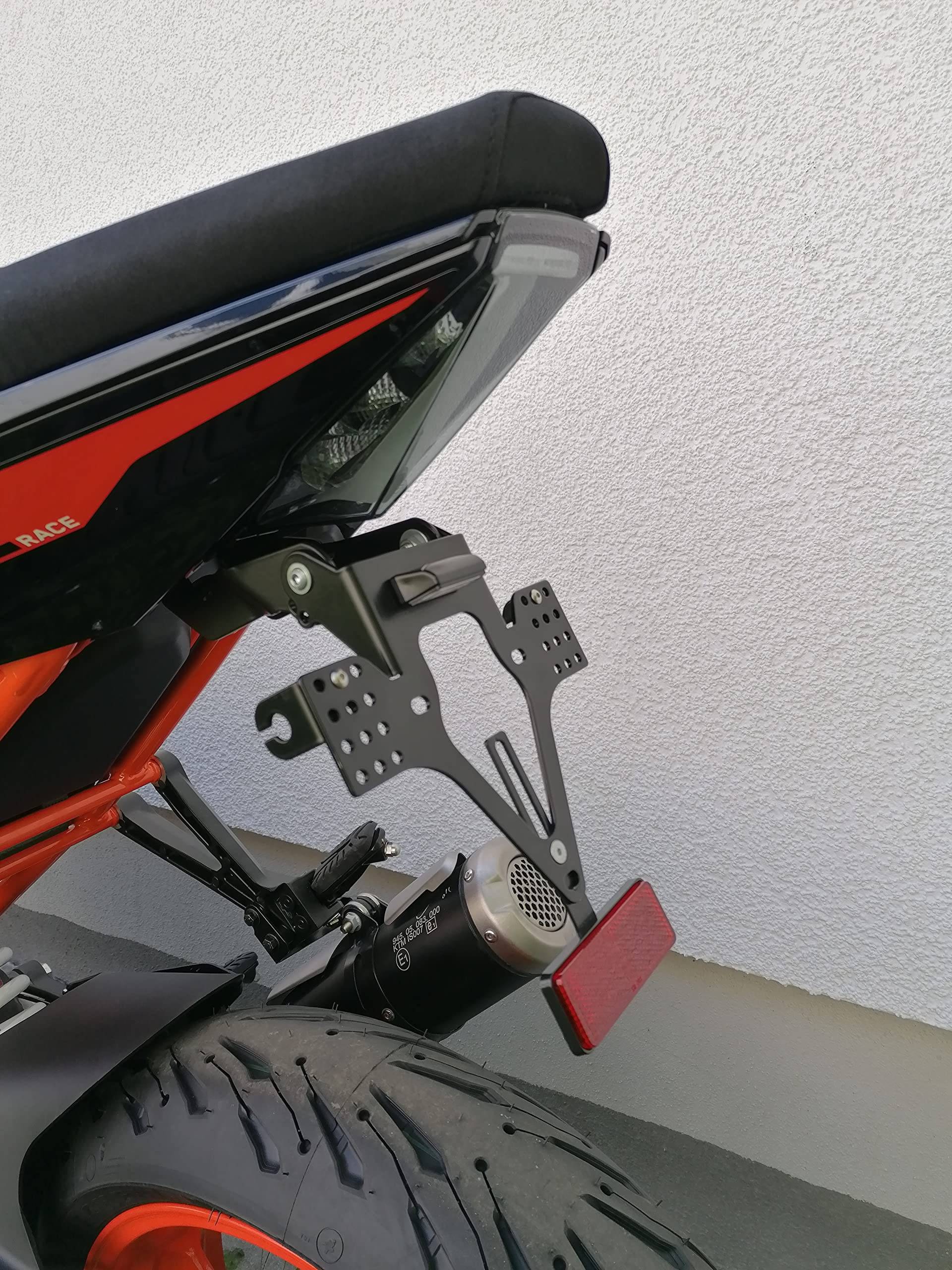 Kennzeichenhalter GroFaTec EVO Set für KTM rc125 / rc390 ab 2022 Kennzeichenträger Nummernschild Träger RC125 Halter kurzes Heck Heckumbau rc 125 von GroFaTec