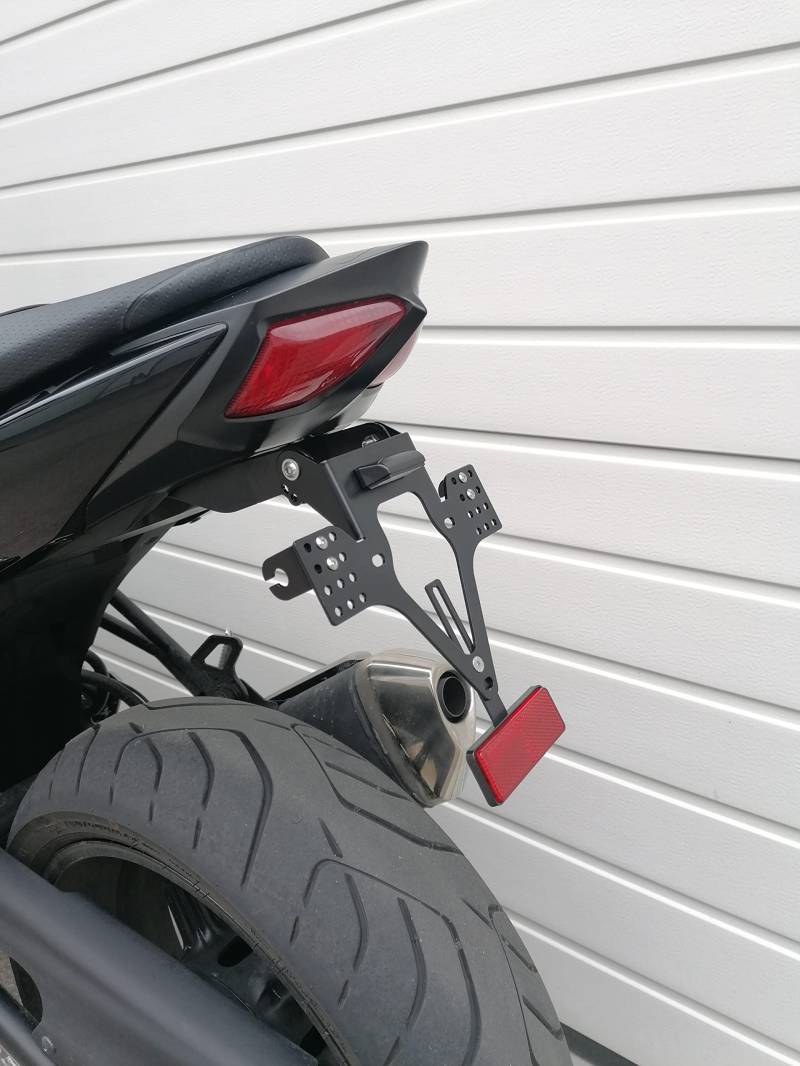 Kennzeichenhalter GroFaTec EVO Set für Suzuki SV 650 Bj 2016-2022 Kennzeichenträger sv650 Nummernschild Träger Halter kurzes Heck Heckumbau Porta Targa von GroFaTec