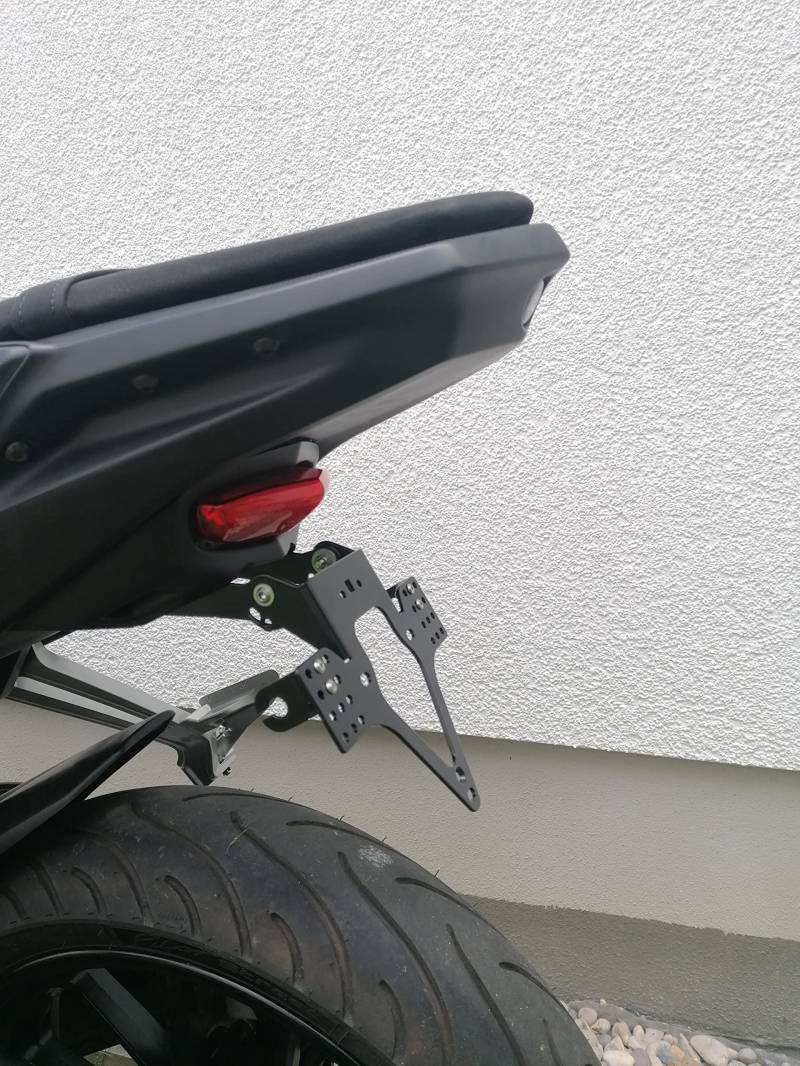 Kennzeichenhalter GroFaTec EVO für Yamaha MT 125 Bj.14-19 Kennzeichenträger MT-125 Nummernschild mt125 Träger Halter kurzes Heck Heckumbau Porta Targa mt-125 von GroFaTec