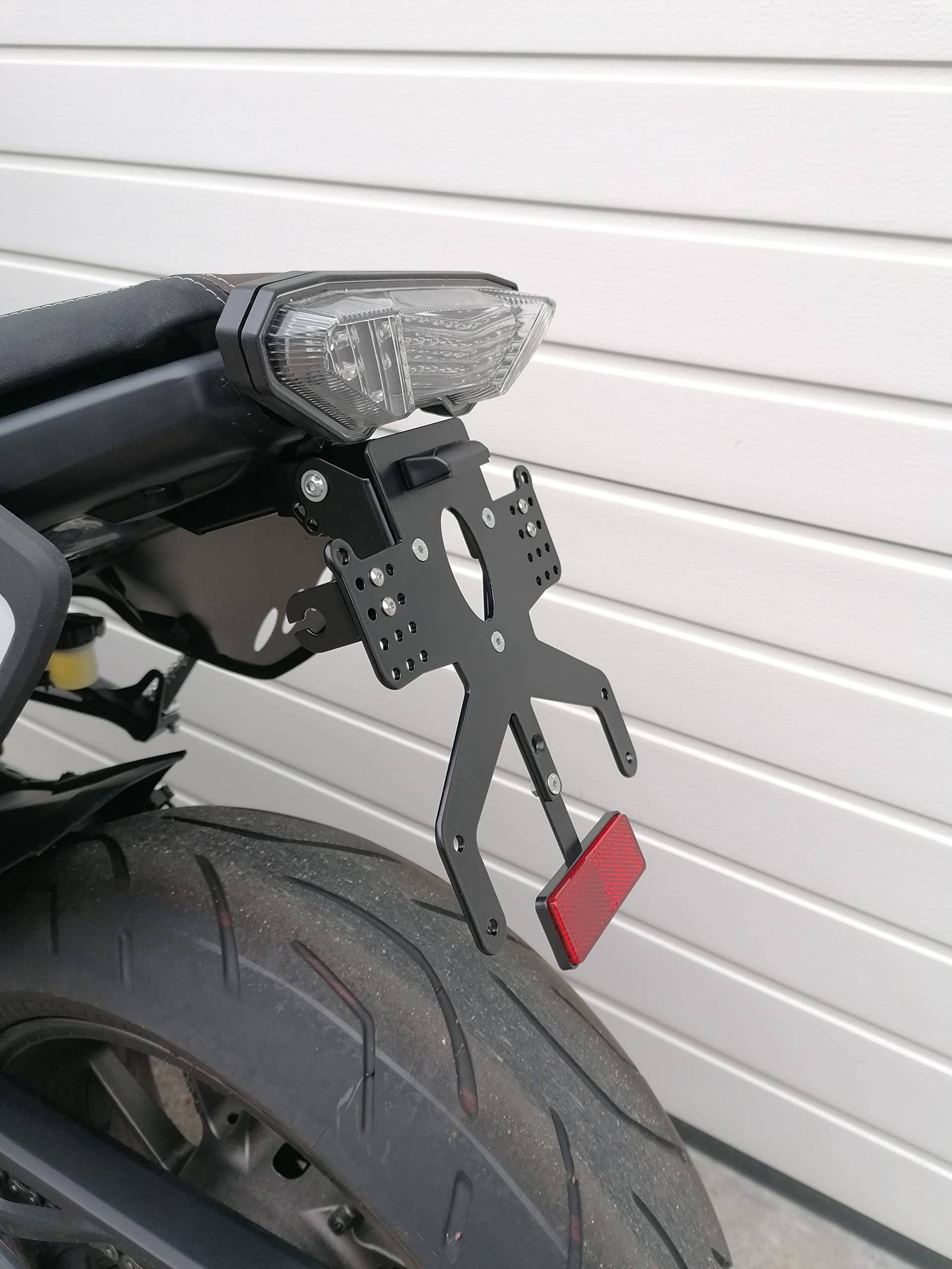 Kennzeichenhalter GroFaTec REVO für Yamaha mt09 Bj 2013-2016 MT09 RN29 Kennzeichenträger Nummernschild mt-09 Träger Halter kurzes Heck Heckumbau Porta Targa von GroFaTec