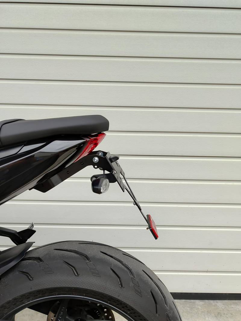 kurzer Kennzeichenhalter für Triumph Daytona 660 ab 2024 Kennzeichenträger EVO Set Tail Tidy Heckumbau kurzes Heck Racer GroFaTec für Triumph daytona660 von GroFaTec