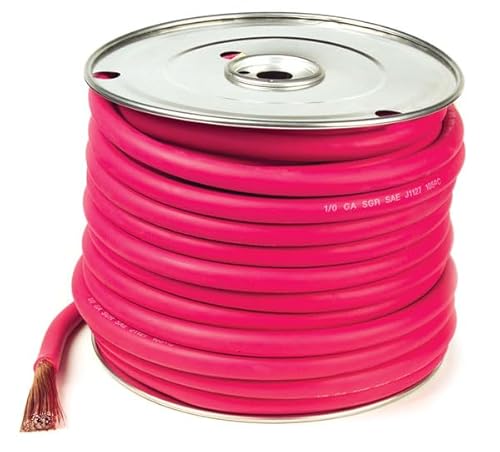 Grote 82-6707 Batteriekabel, Rot, 1 Gauge, 1,5 m Spule von Grote