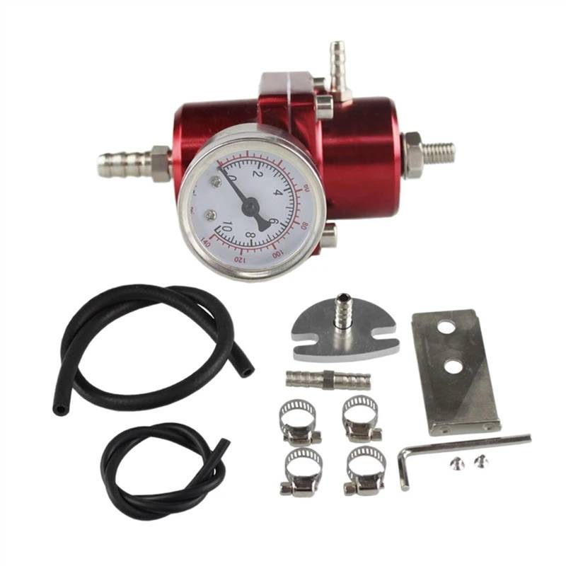 Gshy [Replacement] Auto Kraftstoff Druckregler 0-140PSI Einstellbare Druck Minderer Mit Manometer (Rosa) von Gshy