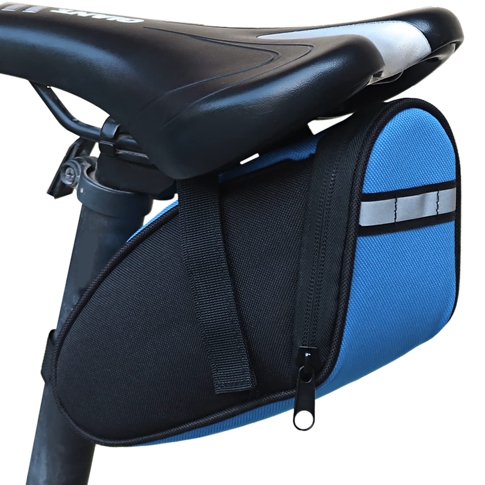 Gsrhzd Satteltaschen Für Fahrrad, Fahrradtasche Sattel, Rennrad Satteltasche, Fahrradsatteltasche Für Sattel Mit Reflektierender, Fahrradtasche Mountainbike, Blau von Gsrhzd