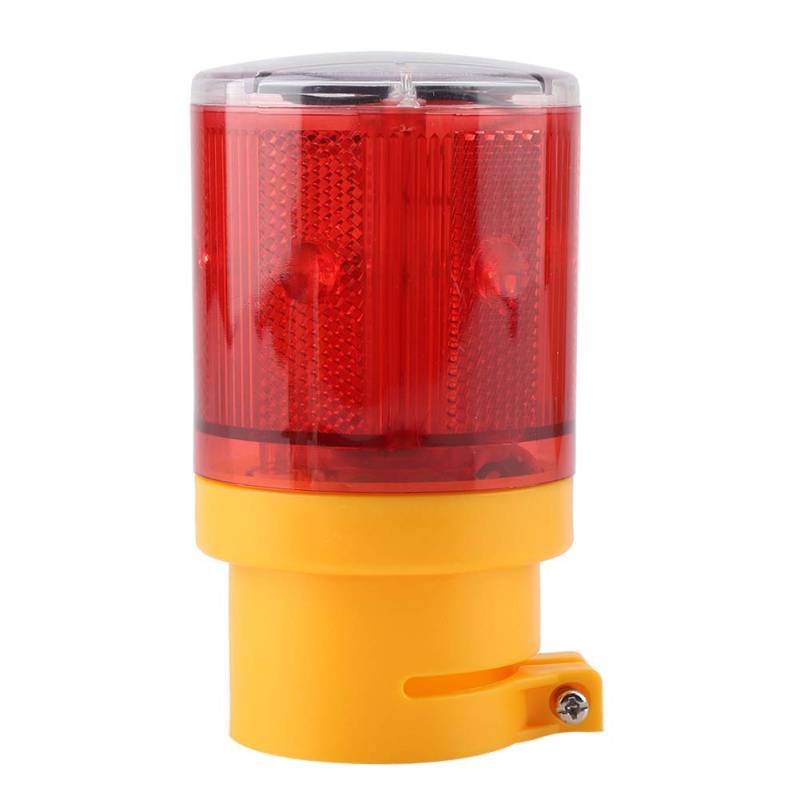 Gsycle LED-Warnleuchte, Solar-Blitzlichter, blinkendes Signallicht, Solarenergie, Notfall-Sicherheitsalarm, Stroboskoplampe für Bau, Verkehr, Dock, Marine, Kranturm (Red) von Gsycle