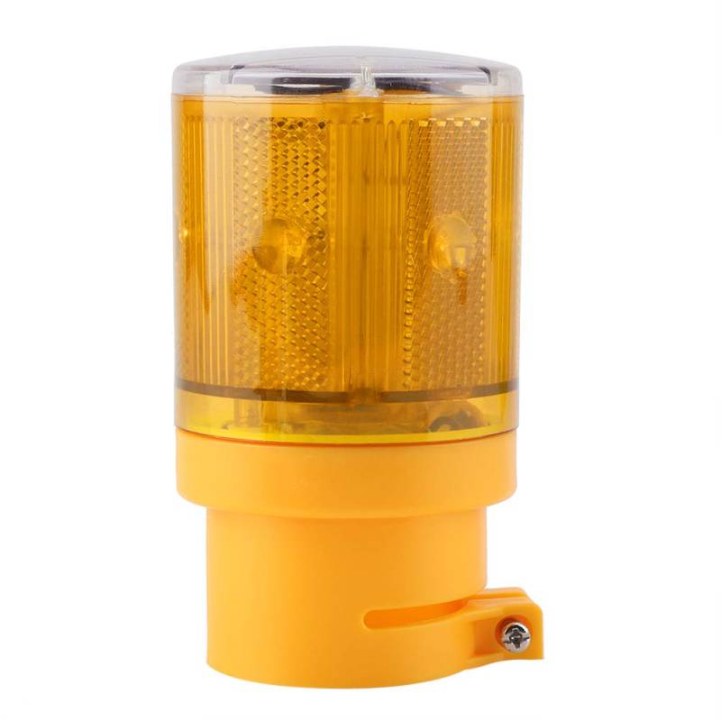 Gsycle LED-Warnleuchte, Solar-Blitzlichter, blinkendes Signallicht, Solarenergie, Notfall-Sicherheitsalarm, Stroboskoplampe für Bau, Verkehr, Dock, Marine, Kranturm (Yellow) von Gsycle