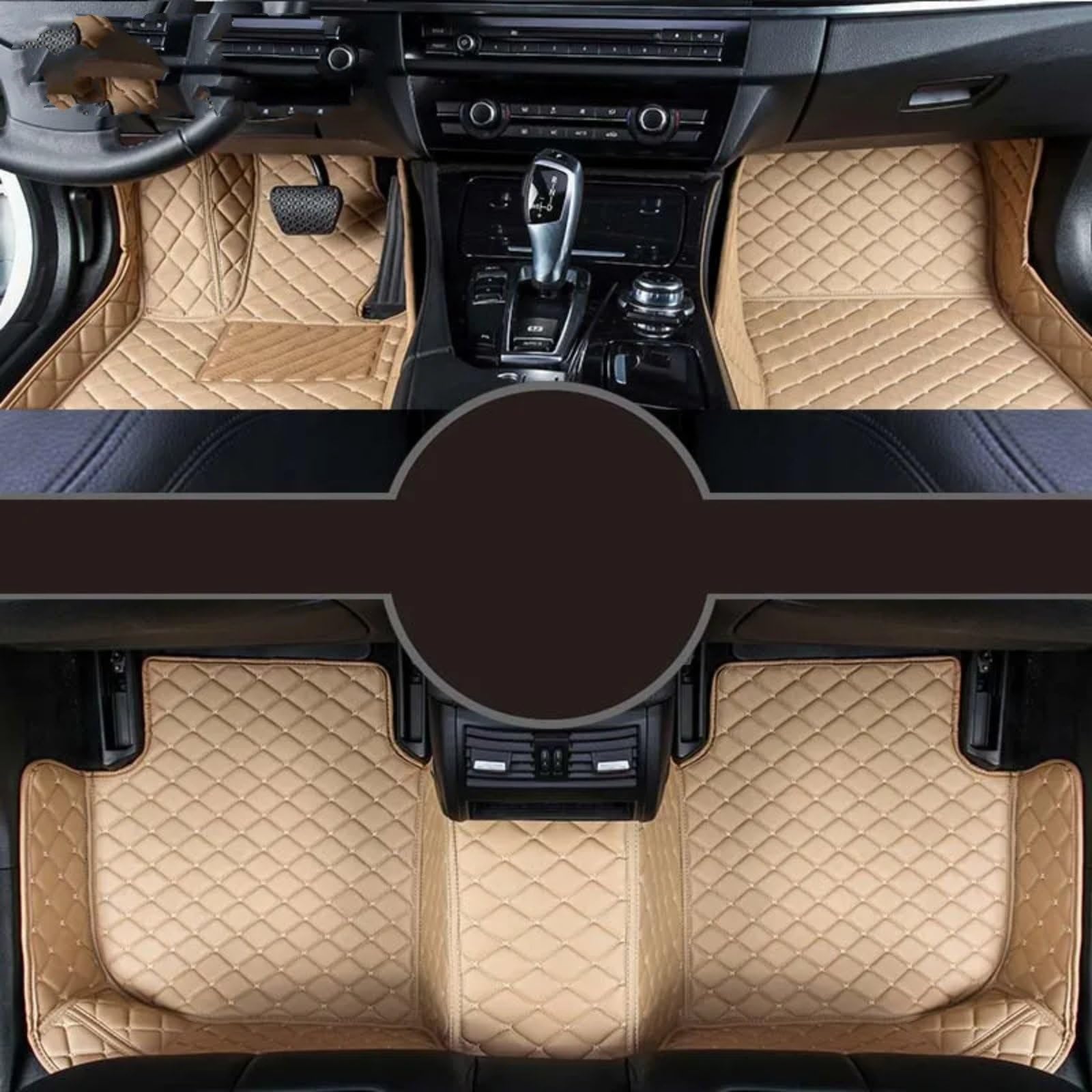 Autoteppiche Für HAVAL XY H8 H9 M2 M4 Auto Teppiche Fuß Coche Zubehör Custom Car Fußmatten Fussmatten Auto(Beige,M2) von Gtdtixc