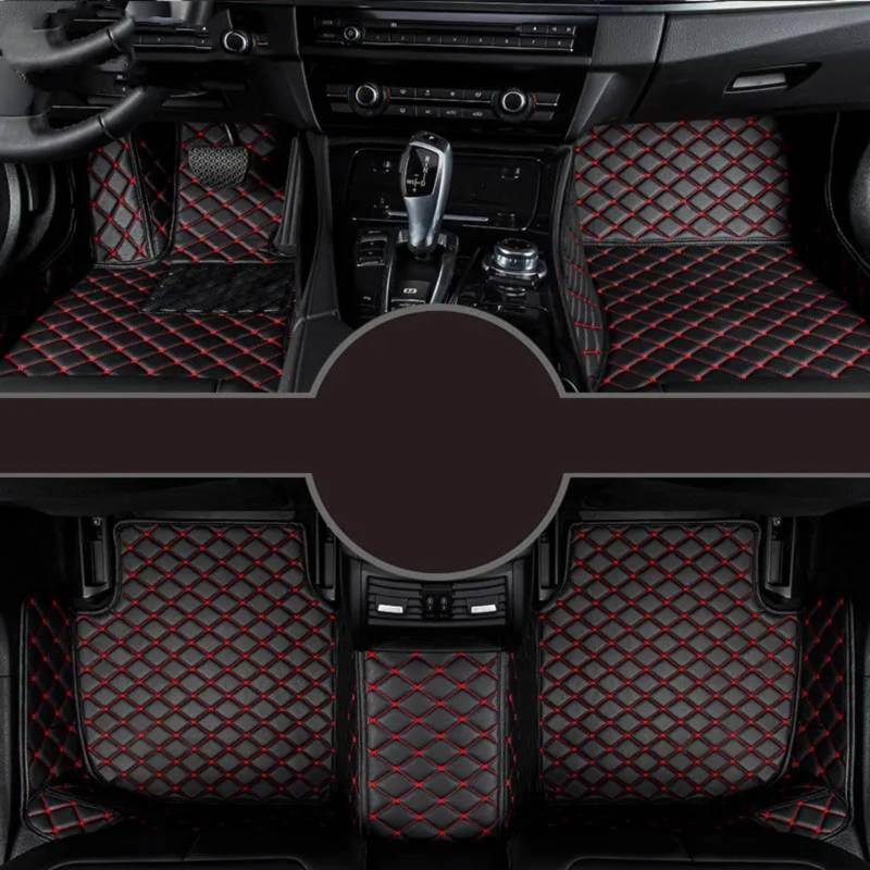 Autoteppiche Für HAVAL XY H8 H9 M2 M4 Auto Teppiche Fuß Coche Zubehör Custom Car Fußmatten Fussmatten Auto(Black Red,H9) von Gtdtixc