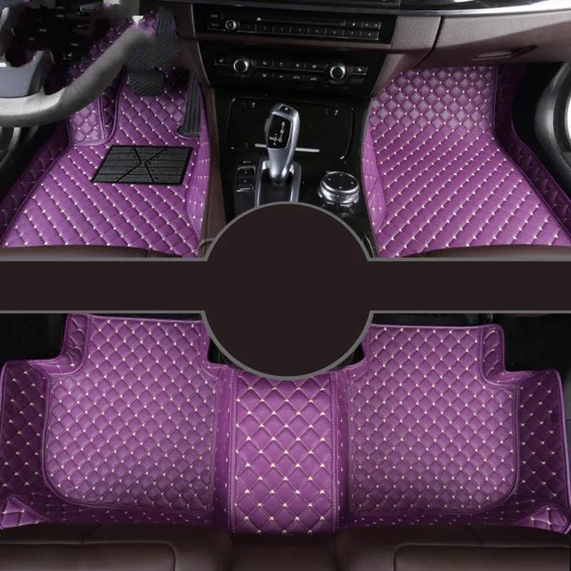 Autoteppiche Für HAVAL XY H8 H9 M2 M4 Auto Teppiche Fuß Coche Zubehör Custom Car Fußmatten Fussmatten Auto(Purple,H8) von Gtdtixc