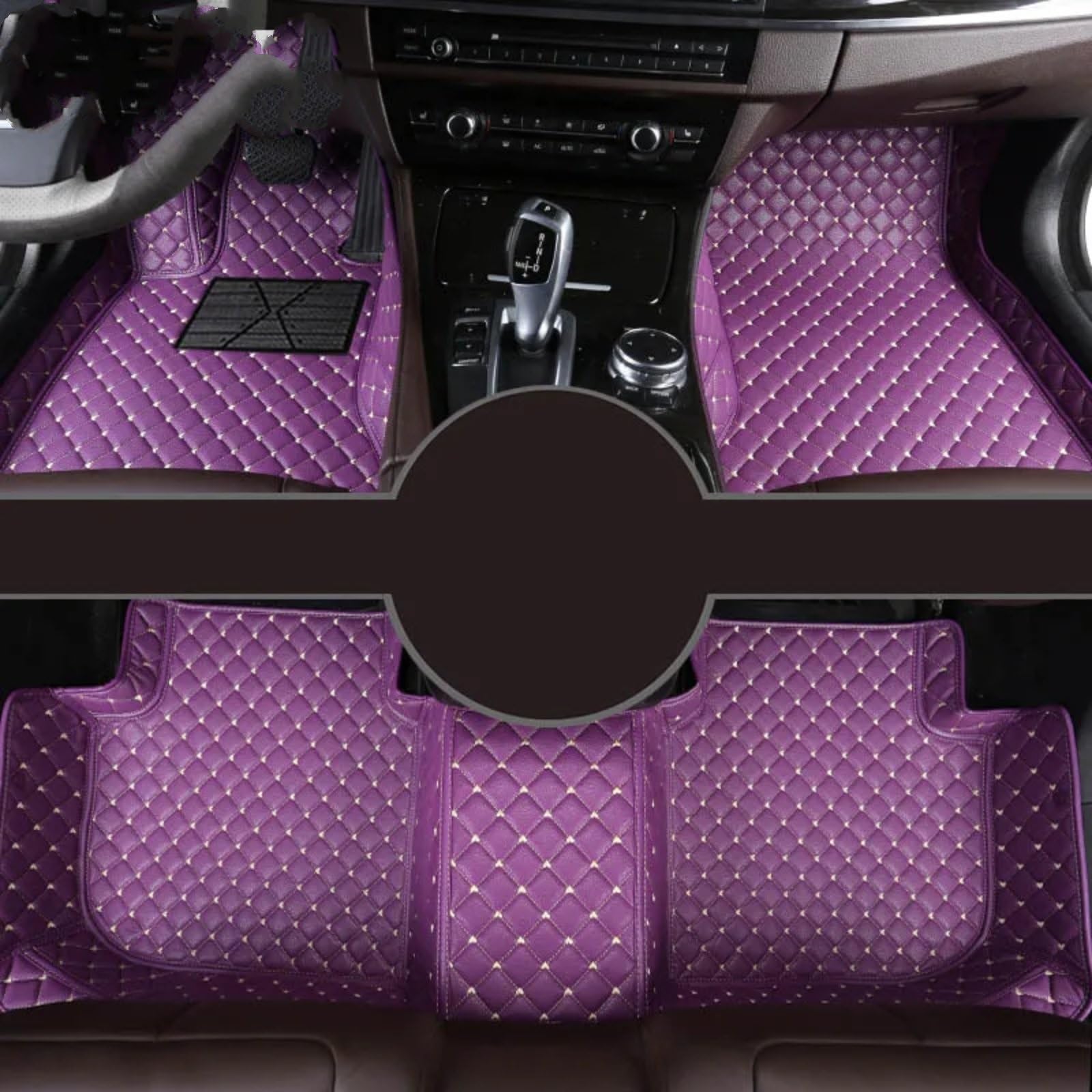 Autoteppiche Für HAVAL XY H8 H9 M2 M4 Auto Teppiche Fuß Coche Zubehör Custom Car Fußmatten Fussmatten Auto(Purple,H9) von Gtdtixc