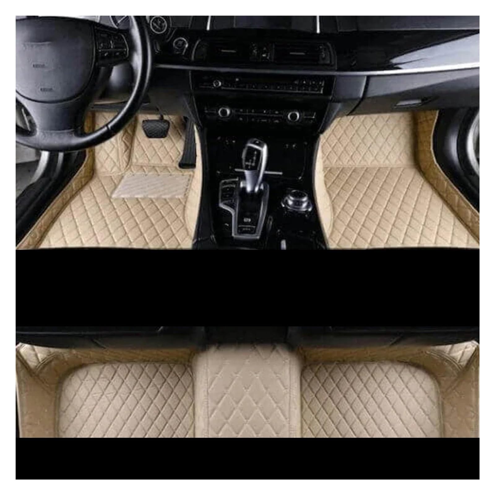 Autoteppiche Für Hyundai Für Grandeur Für Azera HG 2012 2013 2014 2015 2016 2017 wasserdichte Pad Matten Fuß Abdeckungen Auto Boden Matte Fussmatten Auto(Beige 1set,Rechtslenker) von Gtdtixc