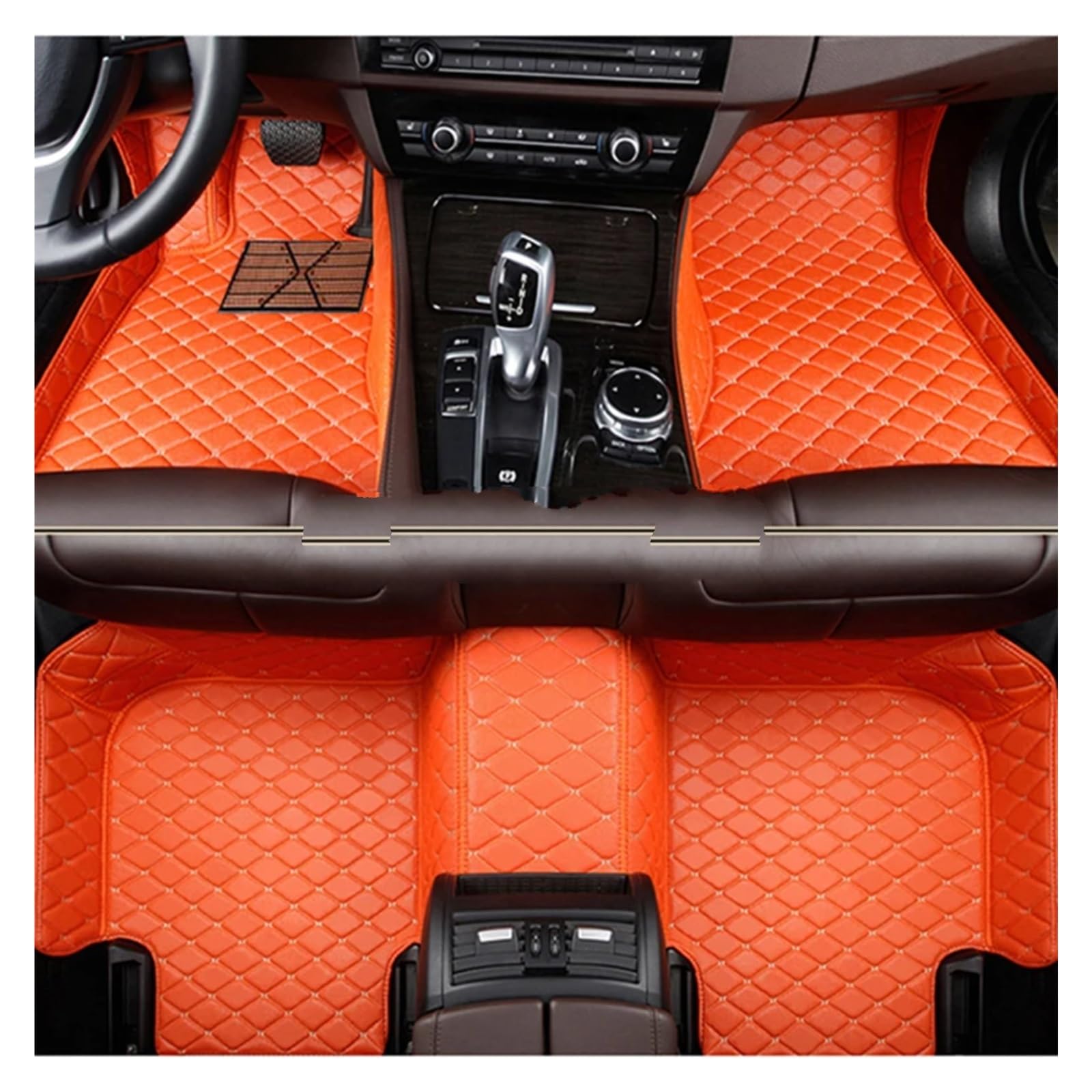 Autoteppiche Für SEAT Für Ateca Für Arona Für Ibiza Für Leon Für Toledo Für Exeo Vollständige Surround-Fußmatte Für Autos Fussmatten Auto(Orange Red) von Gtdtixc