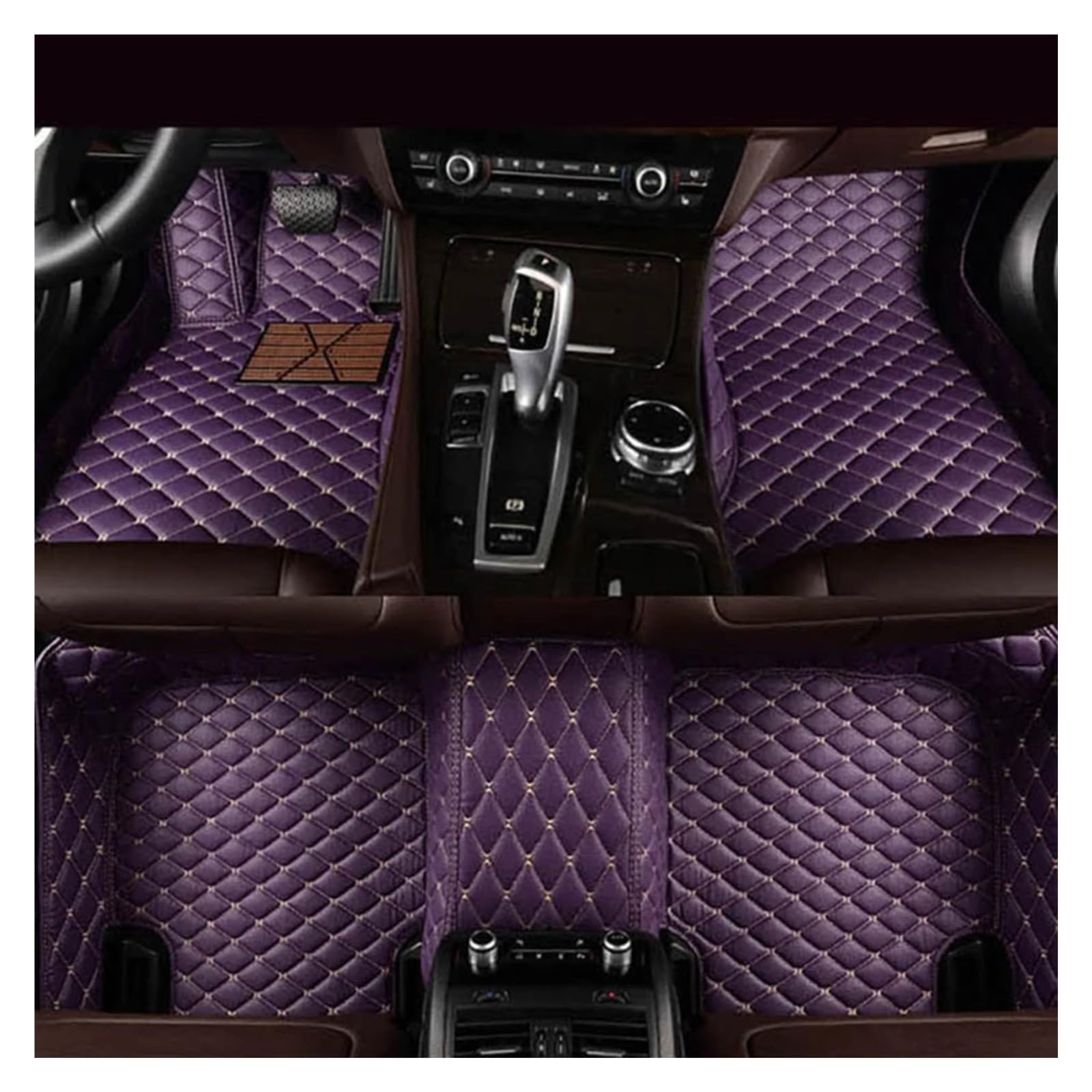 Autoteppiche Für SEAT Für Ateca Für Arona Für Ibiza Für Leon Für Toledo Für Exeo Vollständige Surround-Fußmatte Für Autos Fussmatten Auto(Purple) von Gtdtixc